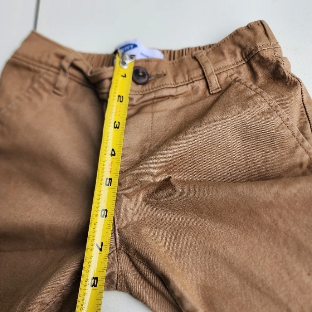 Lot Of 2 Old Navy Girls Bermuda Uniform Shorts Khaki Tan Beige Elastic Waist M 8